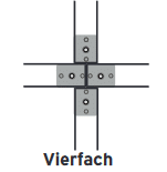 EXPOLINC Connector Kreuz 4fach